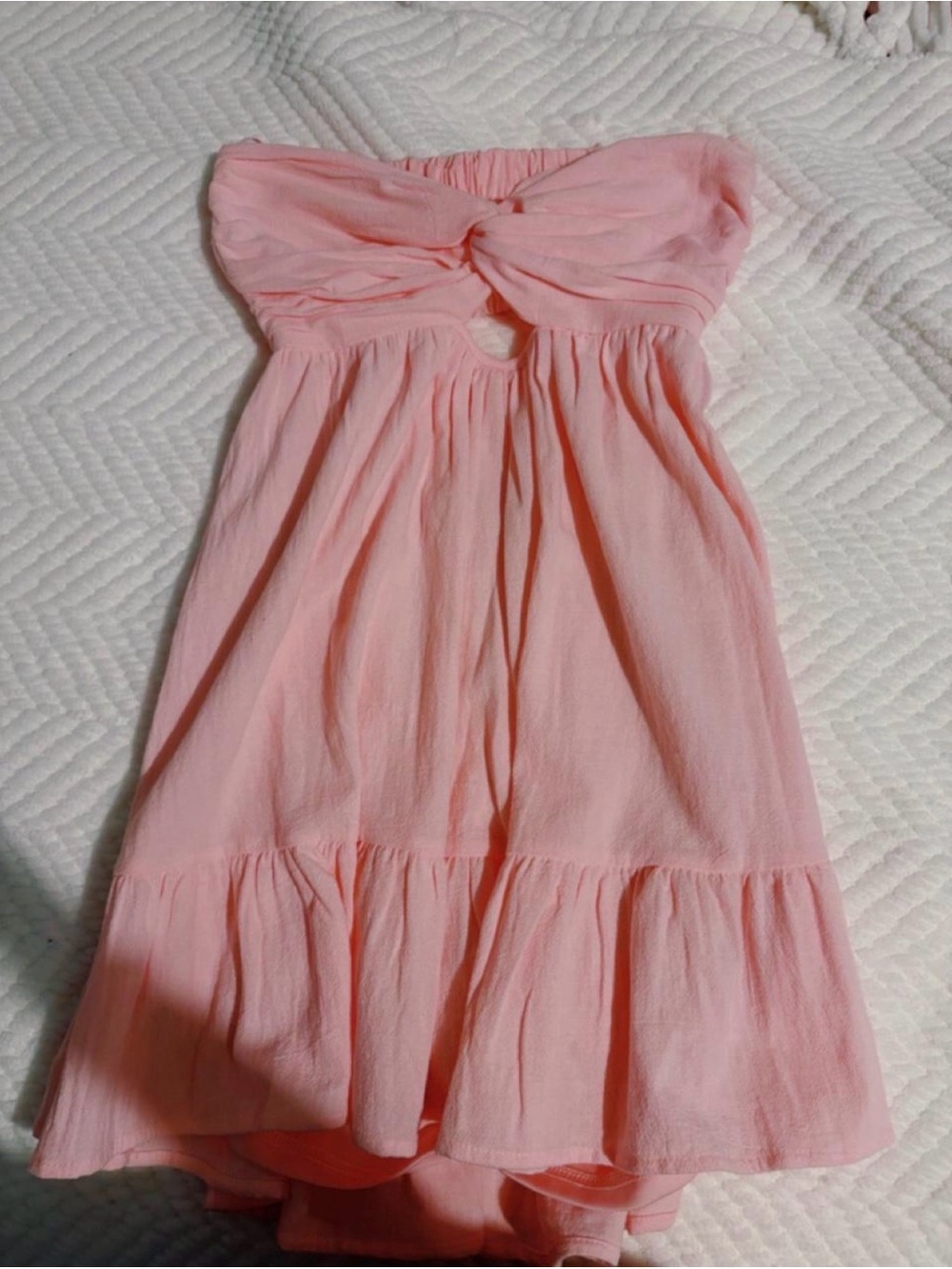 Ocean Drive Strapless Light Pink Sundress